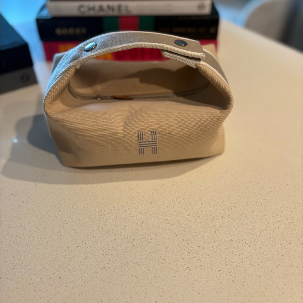 Hermès Beige Canvas Pouch